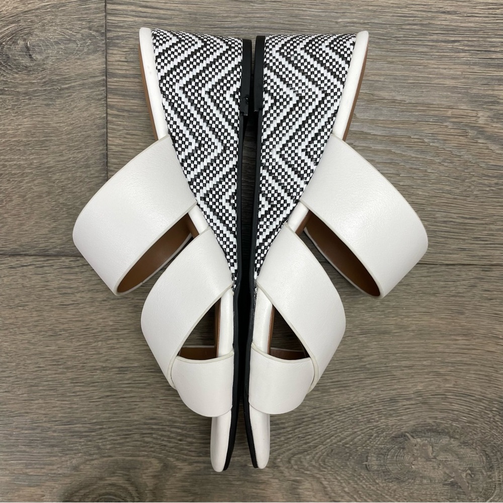 AEROSOLES women’s leather sandals, white wedge sandals NIB - Picture 10 of 13